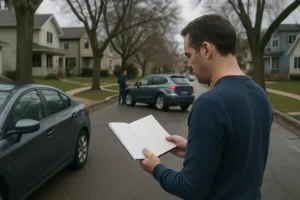 Delayed pain after a Minneapolis car accident with a calm symptom documentation scene
