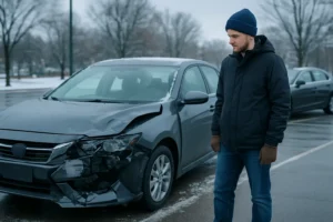 Total loss car accident claim in Minneapolis involving a damaged vehicle and valuation review