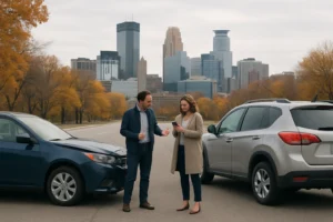 Recorded statement after a car accident in Minnesota near Minneapolis vehicles