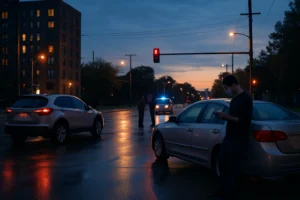 DWI car accident injury claim Minnesota scene at a Minneapolis intersection